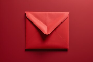 an envelope with a red envelope on a red background