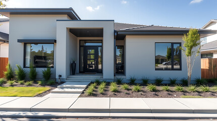 Modern Architectural Home Exterior: Contemporary Design and Landscaping