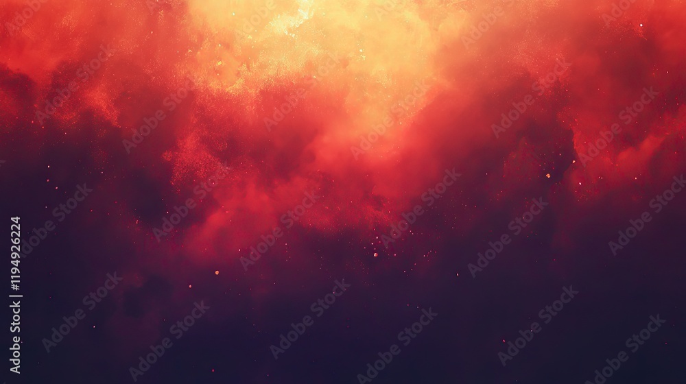 Poster a vibrant red digital art background featuring soft light effects and smooth gradients, creating an 