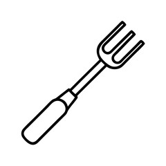 bbq fork icon, bbq fork line art - simple line art of bbq fork, perfect for bbq fork logos and icons and themed design 