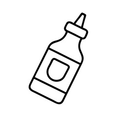 bbq sauce bottle icon, bbq sauce bottle line art - simple line art of bbq sauce bottle, perfect for bbq sauce bottle logos and icons and themed design 