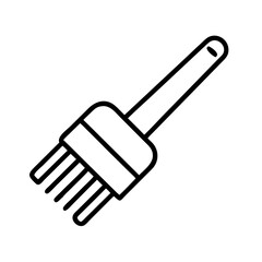 bbq sauce brush icon, bbq sauce brush line art - simple line art of bbq sauce brush, perfect for bbq sauce brush logos and icons and themed design 