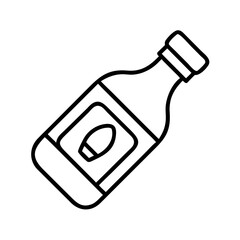 bbq sauce bottle icon, bbq sauce bottle line art - simple line art of bbq sauce bottle, perfect for bbq sauce bottle logos and icons and themed design 