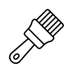 bbq sauce brush icon, bbq sauce brush line art - simple line art of bbq sauce brush, perfect for bbq sauce brush logos and icons and themed design 