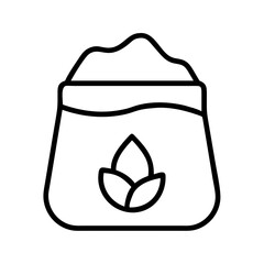 charcoal bag icon, charcoal bag line art - simple line art of charcoal bag, perfect for charcoal bag logos and icons and themed design 