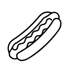 grilled hot dog with mustard icon, grilled hot dog with mustard line art - simple line art of grilled hot dog with mustard, perfect for grilled hot dog with mustard logos and icons and themed design 