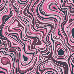 Abstract Psychedelic Swirl Pattern with Vibrant Pink, Purple, and Navy Colors &ndash; Marble Texture for Trendy Backgrounds, Digital Art, and Creative Projects
