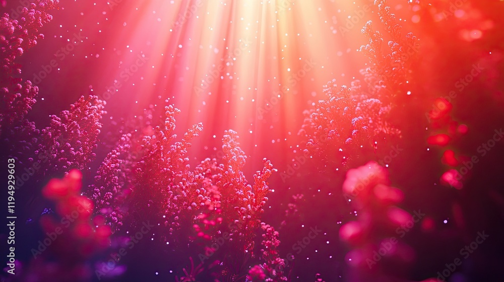 Poster a glowing red gradient transitioning from fiery vermillion in the center to soft coral at the edges.