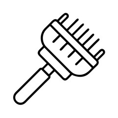 grilling brush icon, grilling brush line art - simple line art of grilling brush, perfect for grilling brush logos and icons and themed design 
