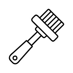 grilling brush icon, grilling brush line art - simple line art of grilling brush, perfect for grilling brush logos and icons and themed design 