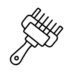 grilling brush icon, grilling brush line art - simple line art of grilling brush, perfect for grilling brush logos and icons and themed design 