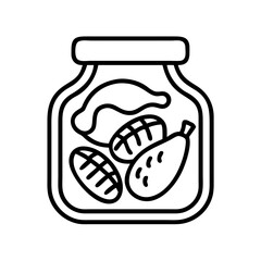 grilling marinade icon, grilling marinade line art - simple line art of grilling marinade, perfect for grilling marinade logos and icons and themed design 