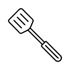 grilling spatula icon, grilling spatula line art - simple line art of grilling spatula, perfect for grilling spatula logos and icons and themed design 