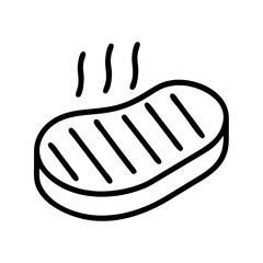 grill marks on meat icon, grill marks on meat line art - simple line art of grill marks on meat, perfect for grill marks on meat logos and icons and themed design 