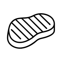 grill marks on meat icon, grill marks on meat line art - simple line art of grill marks on meat, perfect for grill marks on meat logos and icons and themed design 