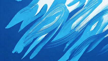 水色の絵の具で書いたような背景素材 AI生成素材