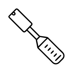 grill scraper tool icon, grill scraper tool line art - simple line art of grill scraper tool, perfect for grill scraper tool logos and icons and themed design 
