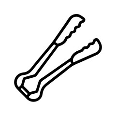 Fototapeta premium tongs icon, tongs line art - simple line art of tongs, perfect for tongs logos and icons and themed design 