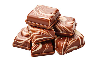Close Up Of Single Tasty Chocolate Pralines Isolated On transparent Background 