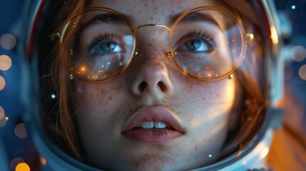 Portrait of a Girl in a Space Helmet