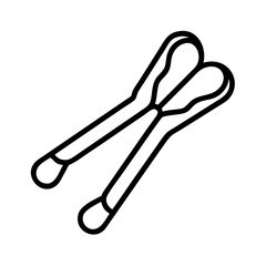 tongs icon, tongs line art - simple line art of tongs, perfect for tongs logos and icons and themed design 