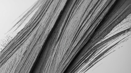 Obraz premium Dynamic Abstract Brushstroke in grey with Paint Splashes on White Background