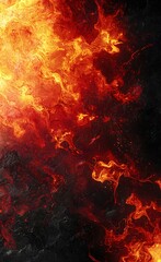 A dynamic fiery gradient blending molten red, glowing amber, and smoky black radiating intense energy.