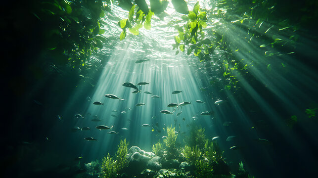 oronge fish under the sea 