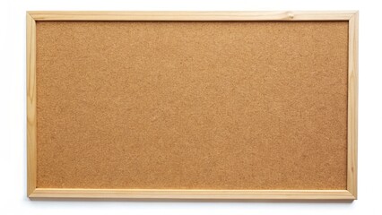 Fototapeta premium Empty bulletin board on white background 
