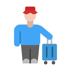 Tourist flat icon
