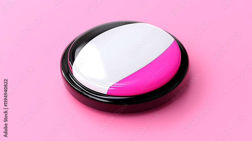 Poster glossy three-color circular button
