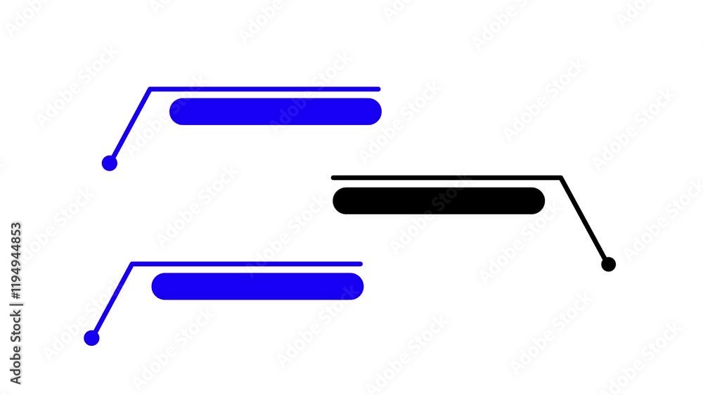 Aufkleber loading point animated chat balloon pop up cloud chat frame waiting typing message alpha screen.
