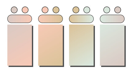Set of vector gradient background. Cover set design with Dusty Rose, Scallop Seashell, Beige, Seafoam Green color. Beautiful abstract gradient for covers, wallpapers, branding, business cards