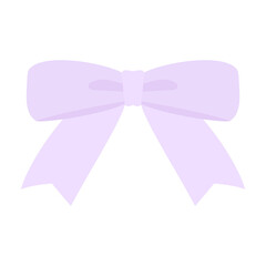 シンプルなパープルのリボンイラスト⭐︎PNG