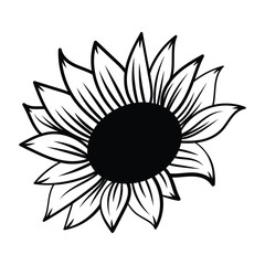 Sunflower Coloring Pages High-Quality Hand-Drawn Sunflowers Ideal for Stress Relief and Artistic Exploration. 