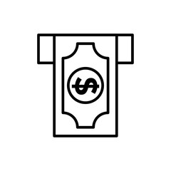 ATM cash icon Flat illustration sign