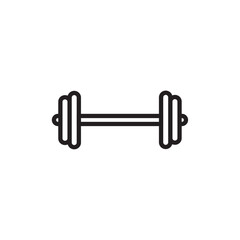 barbell icon Flat illustration sign