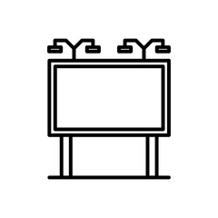 Billboard icon Flat illustration sign