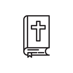 Obraz premium Bible icon Flat illustration sign