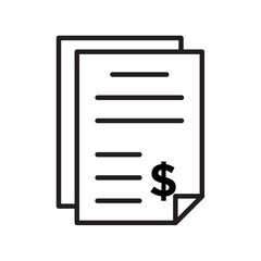 bills icon Flat illustration sign