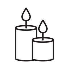 Candle icon Flat illustration sign