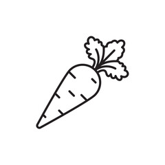 Carrot icon Flat illustration sign