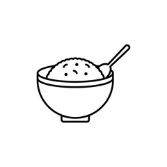 Cereal icon Flat illustration sign