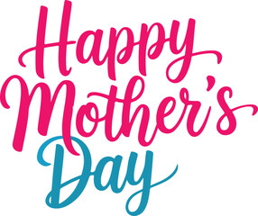 A typography for the text happy mother's day calligraphy style with simple ornament for t shirt design vector art illustration.
