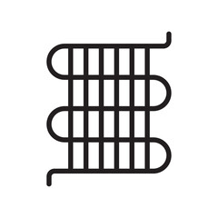 Condenser coil icon Flat illustration sign