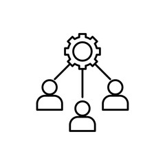 CRM icon Flat illustration sign