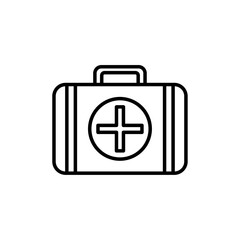 First aid box icon Flat illustration sign