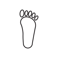Footprint icon Flat illustration sign
