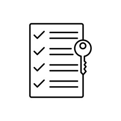 Key takeaway icon Flat illustration sign