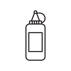 Ketchup icon Flat illustration sign